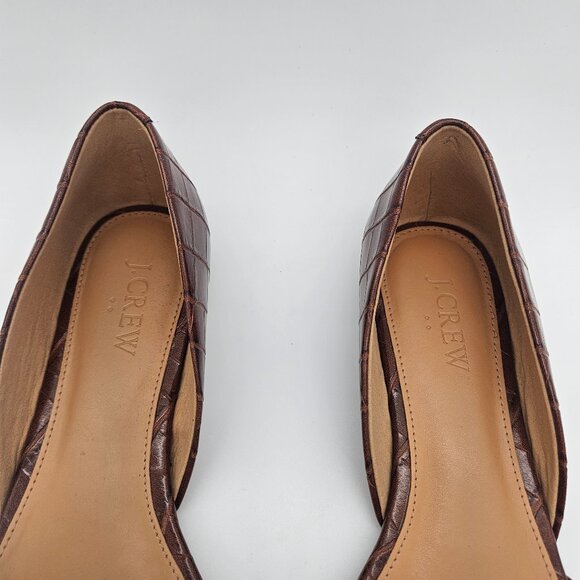 J Crew Flats - Size: 7.5 - Chic Croc Embossed Elegance - Picture 4 of 6